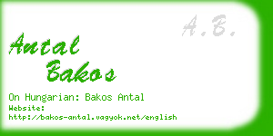 antal bakos business card